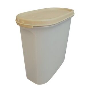 Vintage Tupperware Oval Modular‎ Mates 3 Storage Container Almond 1613 1616
